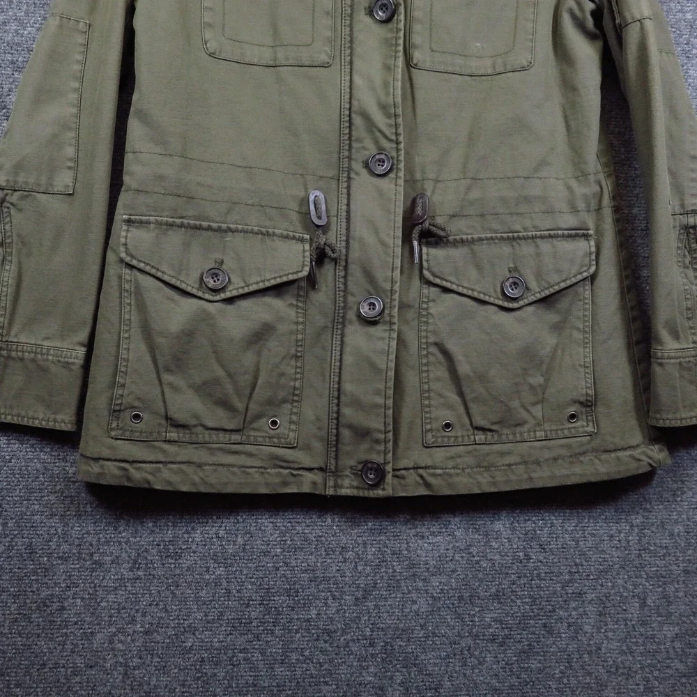 Levi Quilt Lined Canvas Jacket Insulated Hooded Anorak Zip Up M 38 Chest Strauss